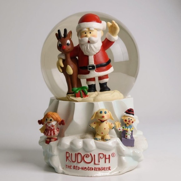 Vintage Rudolph the Red-Nosed Reindeer Snow Globe Collectible Holiday Decoration - Picture 2 of 11